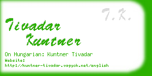 tivadar kuntner business card